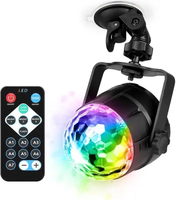 Produktbild von PartyFunLights diskotéková lampa párty projektor napájaný USB s prísavkou a diaľkovým ovládaním