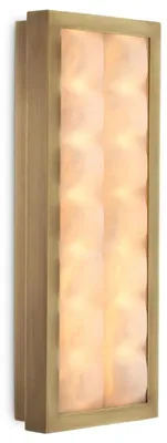 Zdjęcie produktu dla Casa Padrino kinkiet antyczny mosiądz / alabaster h. 38 cm, w. 15 cm, gł. 6 cm