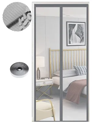 Imagen del producto de Elzusha - Mosquitera magnética para puertas, 140x220 cm