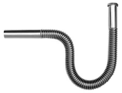 Produktbild von Flexibler Edelstahl-Siphon DN30 für Waschbeckenabläufe