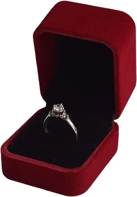 Produktbild von Famanu Ringbox Geschenkverpakking Juwelen - Huwelijksanzoek Cadeau - Zacht Fluwelen Material - 10x10x1 cm - Rood