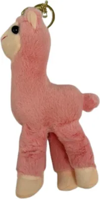 Image de LAMA en peluche Porte-clés Pendentif pour clés Rose foncé