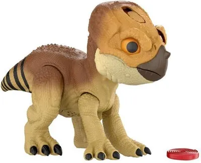 Image de Figurine Dinosaure Interactive Aquilops Jurassic World, Dinosaure à Apprivoiser, Mode Attaque et Protection, 4+ Ans