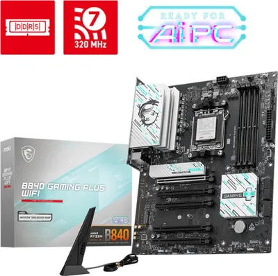 Image de MSI B840 GAMING PLUS WIFI Carte mère AMD B840 Socket AM5 ATX
