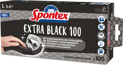 Image de Spontex main jetable BLACK L 100 pièces