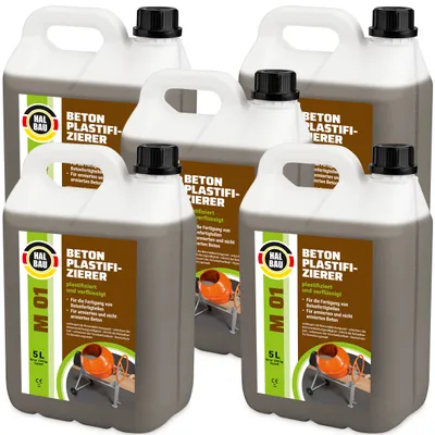 Obrázok produktu pre Plastifikátor betónu 25L Prímes do betónu Ochrana proti korózii pre výstužnú oceľ HALBAU M01