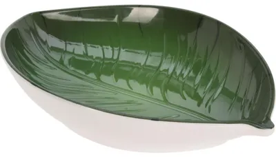 Image de Assiette en mélamine en forme de feuille, 23 x 15 cm, Excellent Houseware