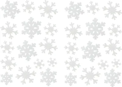 Produktbild von Oblique Unique 30 Schneeflocken Schnee Sticker Schneekristall Aufkleber für Weihnachten Weihnachtsdeko zum Basteln