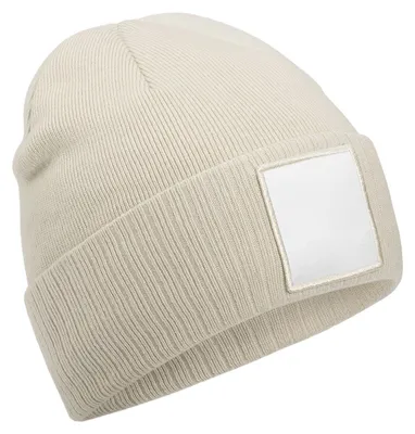 Imagen del producto de Beechfield - Gorro con aplicaciones, modelo FK1828 (talla única) (color avena/blanco)