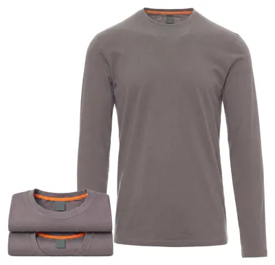 Produktbild von Mivaro Herren 3er Pack Langarmshirts aus Baumwolle - Longsleeve mit Rundhals, leicht anliegend, feinmaschiges Gewebe, Größen S bis 5XL