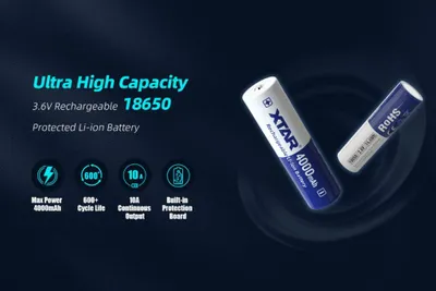 Produktbild von Wiederaufladbare Batterie mit Schutz 18650 3.6V Li-ion 4000 mAh