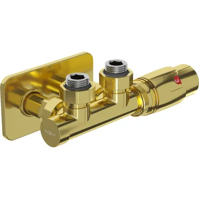Obrázek produktu pro Mexen G00 rohová termostatická sada s přívodem S, Duplex, DN50, zlatá - W907-900-910-50
