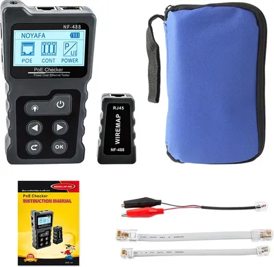 Zdjęcie produktu dla Tester kabli sieciowych, tester PoE, lokalizator kabli Ethernet, NF-488