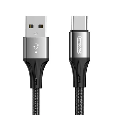 Produktbild von Joyroom Schnellladekabel USB - USB Typ C 3A schwarz (1,5m)
