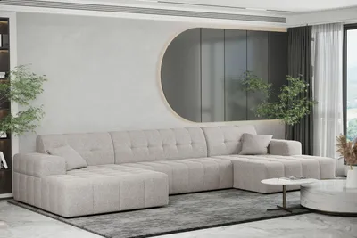 Produktbild von Kaiser Möbel Ecksofa U-form Sofa U-form Wohnzimmer NIMES Stoff Verita Beige