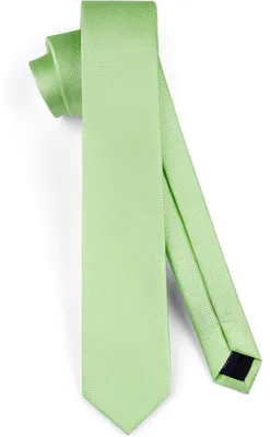 Produktbild von Krawatte Herren schmal Seide klassisch formell 6cm Helles Salbeigrün