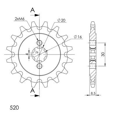 Produktbild von Ritzel Supersprox 520 - 13Z CST-718:13