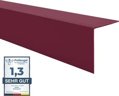 Zdjęcie produktu dla QUEST Kątownik twardy PCV 15x15mm, 2m, ozdobny, profil L kątowy, narożnik dekoracyjny, KT, bordowy