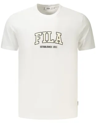 Produktbild von Herren Kurzarm T-Shirt, Regular Fit, Baumwolle, Weiß mit Logo-Druck