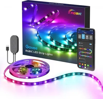 Obrázok produktu pre 2 m vodotesný RGBIC LED pásik s ovládaním cez aplikáciu a synchronizáciou s hudbou pre podsvietenie televízora