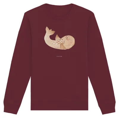 Produktbild von Mr. & Mrs. Panda Baumwoll Pullover Robbe Liegen Größe XL - Burgundy - Geschenk, Lustige Sprüche, Ostsee, Bio, Pulli, Robben, Sweatshirt, Strand, Nordsee, Seehund, Sweater