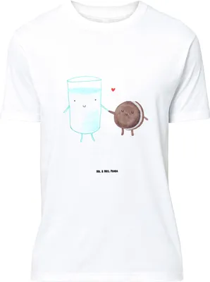 Produktbild von Mr. & Mrs. Panda Größe XXL T-Shirt Milch Keks - Weiß - Geschenk, Milk, Shirt, Romantisch, Oversize, Statement, Lustige Sprüche, Cookie, Kekse, Kaffee, Tshirt, Lustiges