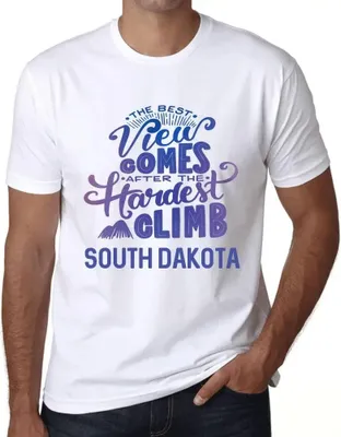 Produktbild von Herren Grafik T-Shirt Die beste Aussicht kommt nach der schwersten Bergbesteigung in Süddakota – The Best View Comes After Hardest Mountain Climb