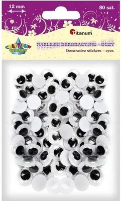 Image de Jeu d'yeux autocollants de 12 mm - parfaits pour les projets de bricolage créatifs ! Ajoutez du caractère à votre œuvre d'art et donnez-lui vie sous une nouvelle forme !
