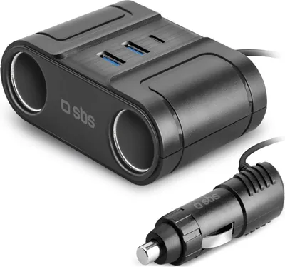 Produktbild von SBS TEHWCR2CAR3U, Auto, Zigarettenanzünder, Schwarz
