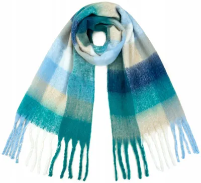 Produktbild von Szaleo Duluth Schal Hellblau Karomuster Warm