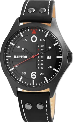 Produktbild von Raptor Herrenuhr "Damir" mit Echtlederarmband