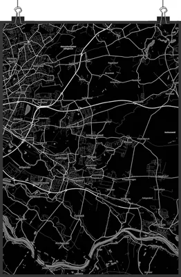 Produktbild von Mr. & Mrs. Panda Bild Reinbek DIN A2 - Geschenk, Stadt, Deko, Plakat, drucke, wanddeko, Dorf Karte Landkarte Map Stadtplan, Posterdruck