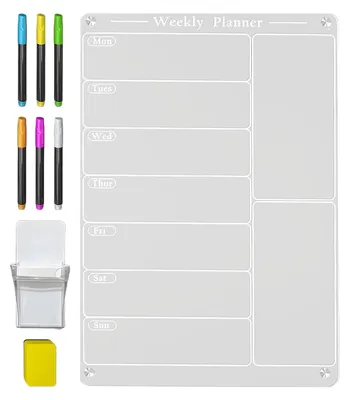 Obrázek produktu pro Magnetická plánovací tabule na lednici s držákem na tužky