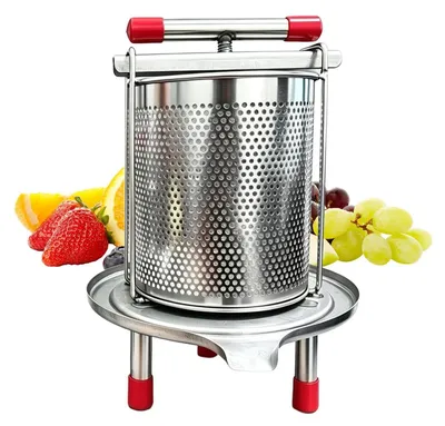 Obrázek produktu pro Ruční lis na hrozny z nerezové oceli, objem 2,8 litru