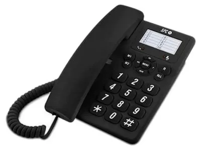Produktbild von SPC Original, Analoges Telefon, Kabelgebundenes Mobilteil, 3 Eintragungen, Schwarz