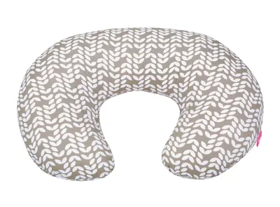 Produktbild von Motherhood Stillkissen ergonomisch klein fest Stillhörnchen Babykissen Standard 100, Muster: Blatt beige classic