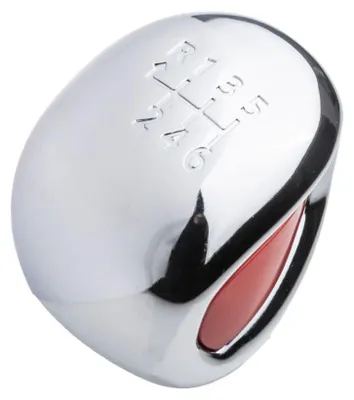 Imagen del producto de Pomo de cambio compatible con Peugeot RCZ, 6 velocidades, cromado/rojo