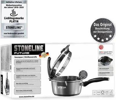 Image de STONELINE® FUTURE Casserole à manche 18 cm | avec couvercle