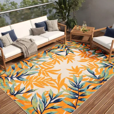Image de Tapis Tapiso PATIO Outdoor – Tapis pour balcons et terrasses, résistant aux intempéries et facile d'entretien, 180 x 270 cm