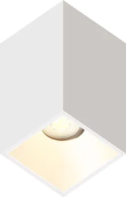 Produktbild von Ledvion – LED Deckenstrahler Weiß Quadratisch, 80x80mm, 3W, 2700K, 345 Lumen, Dimmbar, GU10 Fassung, Aluminium, IP20