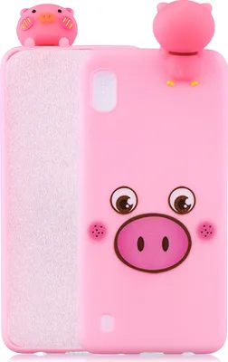 Produktbild von Für Samsung A01 Soft TPU Hülle Zurück Abdeckung 3D Cartoon Malerei Handy Shell Kleines rosa Schwein