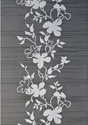 Produktbild von Friedola 1888 Miami Tischläufer Flowers anthrazit 40x150cm, Rechteck, Anthrazit, Weiß, Abbildung, 400 mm, 1500 mm, 1 Stück(e)