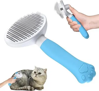 Produktbild von Famanu Entwirrungsbürste für Katzen und Hunde mit ergonomischem Griff - vielseitig einsetzbar