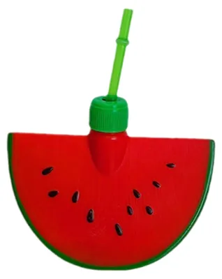Produktbild von Wassermelonenbecher mit Deckel und Strohhalm, wiederverwendbare Trinkbecher aus Kunststoff in Wassermelonenform, lustiges Frucht-Trinkgeschirr für Partys, Picknicks und Sommerveranstaltungen