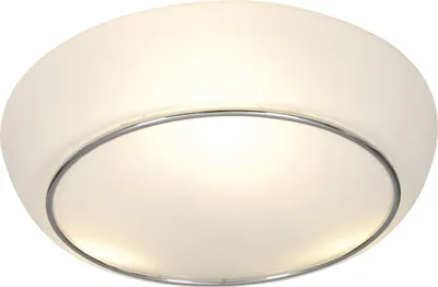 Image de Näve Leuchten Plafonnier en verre "MANIA" Plafonniers en verre "MANIA" - Plafonnier en verre "MANIA", plafonnier en métal et verre chromé, hauteur 22 cm, Ø 44 cm, douille E27