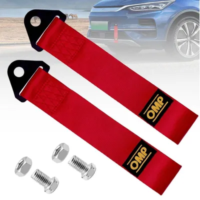Obrázok produktu pre 2x remeň na odťahovanie, nylon, nosnosť 2 tony, dĺžka 26 cm, červený