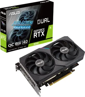 Produktbild von ASUS Dual GeForce RTX 3050 OC Edition - Grafikkarten - GF RTX 3050 - 8 GB GDDR6 - PCIe 4.0 - HDMI, 3 x DisplayPort