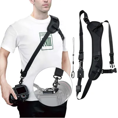 Image de Sangle de caméra en néoprène, réglable de 72 cm à 124 cm