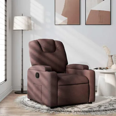 Zdjęcie produktu dla vidaXL Leżanka z ciemnobrązowego materiału