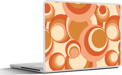 Produktbild von MuchoWow® Laptop Aufkleber Sticker Cover Kreis - Retro - Muster 30x22 cm - Laptop-Sticker